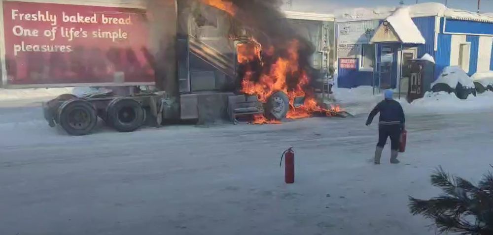 Стала известна причина возгорания большегруза на дороге в Сосногорском районе