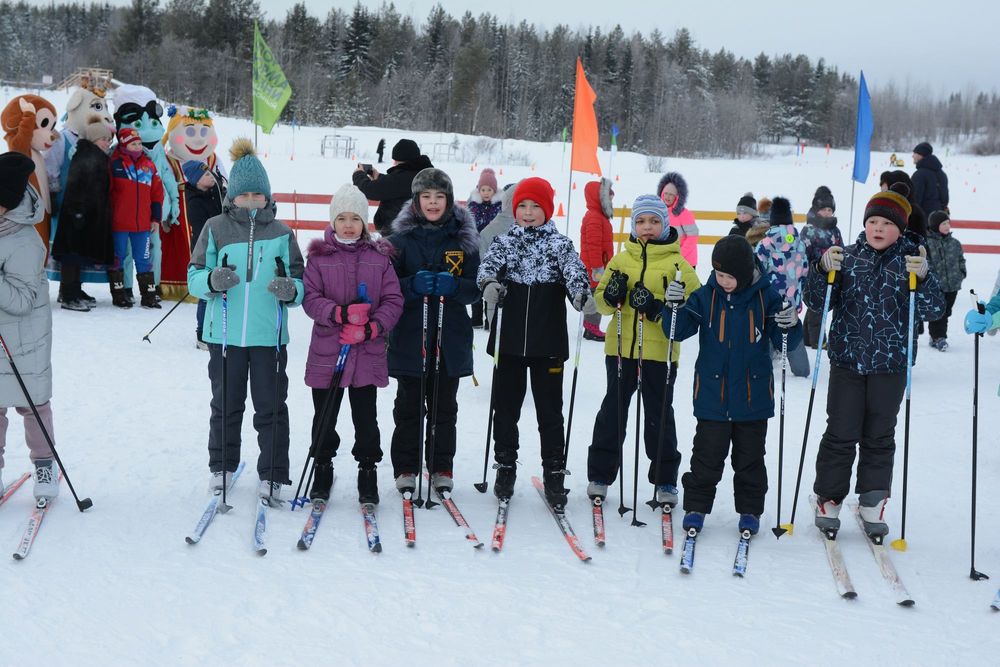 Сегодня в Ухте  на "Лыжню России" вышли самые маленькие участники