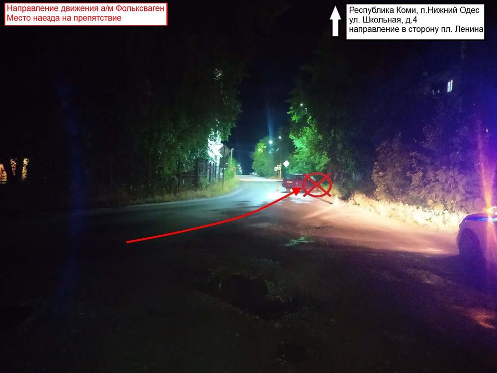 В Нижнем Одесе нетрезвый водитель встретился с деревом