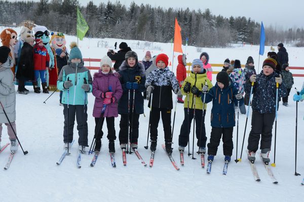 Сегодня в Ухте  на "Лыжню России" вышли самые маленькие участники
