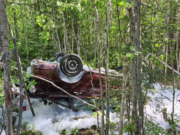 Под Ухтой 72-летняя бабушка на "Ладе" вылетела в кювет